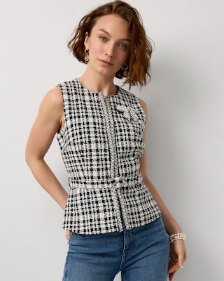 Embellished Tweed Vest | White House Black Market